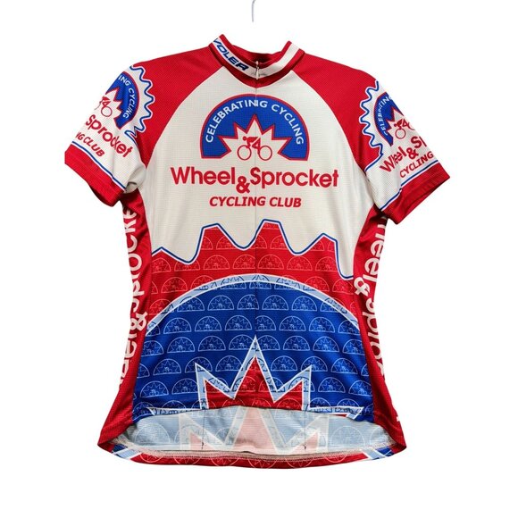 Voler Tops - Voler  Womens Wheel & Sprocket Cycling Jersey T-Shirt Size M Red Short Sleeve